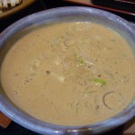 つめ麺の「辛味噌」スープ