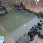 北村温泉の露天風呂。