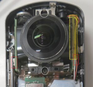 THETA Sのレンズユニット付近