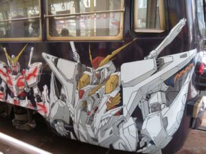 ガンダムラッピングの札幌市電221号車